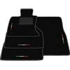 Generico Tappetini compatibili con BMW Serie 5 GT F07 2009-2017, ricamo bandiera Italia, kit tappetini auto personalizzati, set tappeti in moquette, tappeto auto