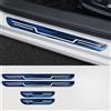 Zolytrax 4 Pezzi Auto Acciaio Inossidabile Battitacco per Jeep Avenger 2022 2023 2024 2025, Piastra Battitacco Auto in Acciaio Inossidabile(Blue)