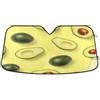 RPLIFE Parasole per parabrezza auto giallo avocado, parasole pieghevole UV per auto, copertura per finestrino anteriore, 149 x 70 cm