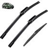 Autopixl Tergicristallo parabrezza anteriore posteriore compatibile con Renault Clio 3 III MK3 RS Window Hatchback Estate 2005-2014 2011 2010 2009 (Color : FRONT REAR, Size : LHD)