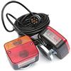 J/J Kit Fanali Posteriore Magnetico Per Rimorchio Carrelli Roulotte Trattore Cavo 7.5m Connettore 7 Poli E11
