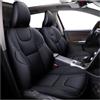 SANDSIS Per Volvo XC60 2011-2017 V60 2012-2015 S60 2011-2013 Set Completo Di Coprisedili Universali In Pelle Auto Coprisedile Seduta(Nero)