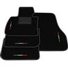 Generico Tappetini compatibili con BMW X1 F48 2015-2022, ricamo bandiera Italia, kit tappetini auto personalizzati, set tappeti in moquette, tappeto auto