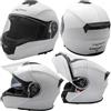 A-Pro Casco Apribile P/J Modulare Sport Moto Touring Visiera Parasole Bianco M