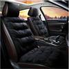 NOKRGQW Coprisedili Auto Cuscino Per Sedile Auto Di Lusso In Peluche - 1 Pezzo Spesso E Caldo Coprisedile Anteriore Singolo Con Schienale Vestibilità Universale Facile Coprisedile Auto(Nero)