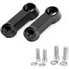 Larcele Estensione per Specchietto Retrovisore Moto, 10mm 8mm Kit Adattatore per Specchietto Retrovisore per Motociclo Estensore per Montante Riser MT/YSZ-01 (Nero)