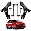 W-Parts KIT BRACCI SOSPENSIONE ANTERIORE PER AVANTRENO 6 PEZZI - BRACCI + BIELLETTE BARRA STABILIZZATRICE + TESTINE SCATOLA STERZO (Per Alfa Romeo Mito)