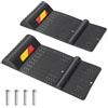 COSTWAY 2 Pezzi Tappeto Ferma Ruote, Set di Fermaruote per Parcheggio con Striscia di Avvertimento, Superficie Antiscivolo, 53 x 25,5 x 5 cm