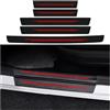 Zolytrax 5 Pezzi Adesivi Soglia Auto per Fiat 500X Sport 334 2015-2023, Protezione Esterna del battiscopa del davanzale della Porta Car Styling Accessori(Red)