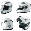 A-Pro Casco Modulare Apribile Moto Touring Sport Visiera Parasole Bianco S