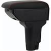 YJYWZH Braccioli Compatible with Fiat 500 Bracciolo 2016-2024 Bracciolo Doppio Strato Centrale Console Vano Nero Pelle