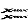labelbike - 2 Adesivi 3D Moto Scooter Scritta XMAX in Resina Compatibile con Yamaha XMAX - Colore Nero