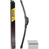 CARALL 10 Pezzi Spazzole Tergicristallo, Tutta Gomma Modello AERO FLAT S985, Offerta Per Officina Meccanico Elettrauto Benzinaio (23 575mm)