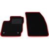 Somer Car Kit Tappetini Auto compatibili con Ford Courier Transit 2014-2021 | Set Tappeti in Moquette, Tappeto auto su misura, bordo rosso