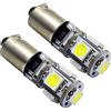Car Passion Coppia Lampadine Luci Led Posizione e Retromarcia H6W BAX9S Compatibile con Audi A3 Bmw Serie 1 3 Alfa Romeo 147 GT Auto CANBUS 6000K Bianco Ghiaccio 5 Led Parcheggio Posteriori NO ERRORE (Ambra)