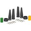 Aspöck Set Connettori Baionetta 5-PIN Aspöck Femmina Giallo + Verde per Fanali Rimorchio 12V Kit Cablaggio Luci Sinistro e Destro Carrello Appendice Professionale