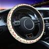 Mexpekil Coprivolante universale per auto con note musicali, a forma di cuore, antiscivolo, decorativo, adatto alla maggior parte delle auto (38 cm), confezione da 1