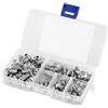 Buachois 45 Pezzi Set di Ingrassatori,Raccordo per Ingrassatore,Ingrassatori Testine M6 M8 M10,Kit Raccordi Ingrassatore di Ricambio in Metallo,Kit per Ingrassatori, per Ingrassatori in Metallo