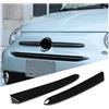 DIYUCAR Paraurti anteriore superiore per auto, copertura per modanatura decorativa compatibile con Fiat 500 2016-2025, emblema anteriore su entrambi i lati, accessori esterni (nero lucido)