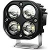 Dtbdfak Fari Per Moto Faretti A LED 3 E 40W Luci Di Marcia Fari Quadrati Stagni Fendinebbia Bianchi/gialli Per Auto Moto Per SUV Per ATV Camion Faro Anteriore Moto(40w white 1pcs)