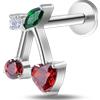 NovaNavel Piercing orecchio/naso ciliegia in argento