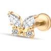 NovaNavel Piercing orecchio/naso farfalla delux in oro