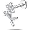 NovaNavel Piercing orecchio/naso garofano in argento