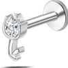 NovaNavel Piercing orecchio/naso tulipano in argento