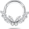 NovaNavel Piercing orecchio/naso farfalla d\'angelo in argento