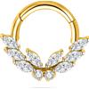 NovaNavel Piercing orecchio/naso farfalla d\'angelo in oro