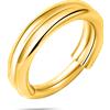 NovaNavel Piercing orecchio/naso/bocca double bridge in oro