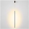 Dazlii Lampadario singola sottile Camera da letto minimalista Comodino Cilindro Làmpadari Nordica Moderna personalità creativa Semplice atmosfera a led Sfondo chiaro Divano ad angolo (Warm light,L 100CM)
