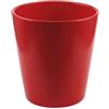 Generico Vaso Orchidea in Ceramica Liscia o damascato | VARI COLORI | misura 14x13 cm idea regalo (Rosso Liscio)