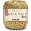 CÍRCULO CIRCULO Encanto Slim Yarn 100% viscosa - Luxury & Shine - Filato sportivo - 230 m, 99,8 g - colore 7577 - oro