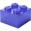 Room Copenhagen LEGO Storage Brick - Scatola portaoggetti in plastica con 4 pomelli glitterati, impilabile, con coperchio, per bambini e adulti, organizer da scrivania e scatola per giocattoli