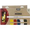 PEBEO 5x60 ml Pébéo-Origin Acrylics-Set primario, Jaune, Rouge, Cyan, Blanc, Noir