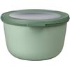 Mepal - Multi Bowl Cirqula Round - Contenitori Plastica con Coperchio - Adatto come contenitore ermetico per Frigo, microonde, Congelatore e piatti da portata - Ciotole Cucina - 1000 ml - Nordic sage