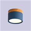 MCNUSS Plafoniera A LED Bianco Freddo, Plafoniere A LED Moderne Rotonde in Legno Per Interni Per Soggiorno Cucina Sala Da Pranzo Corridoio Ufficio,Blu