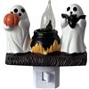 Mimoqk Ghost Campfire Nightlight, la lampada di presa di Halloween, accento interno spaventoso, luce decorativa morbida per la casa, camera da letto, soggiorno, decorazione di festa