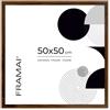 FRAMAI® Cornice portafoto 50 x 50 cm marrone MDF cornice ecologica con plessi infrangibili, gancio e supporto