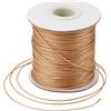 Bestewelry Corda in poliestere cerato 0,5 mm per realizzare gioielli, bracciali, macramè, cucito, colore: oro