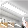 IEGLED Plafoniera LED Soffitto 100x25cm Dimmerabile con Telecomando, 30W 3300lm 3000K-6500K - Pannello Luce Moderno per Soggiorno, Cucina, Ufficio e Officina