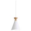 JMEDIC Lampada A Sospensione Piccola Stile Macaron Design Nordico Luci A Sospensione Moderne Paralume in Metallo E Legno E27 Comodino Portico Soffitto Apparecchi di Illuminazione Decorativa per Isola