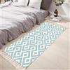 Tomifine Tappeto Salotto Vintage con Nappe, Motivo Moderno Geometrico Lavabile Tappeti per Cucina, Soggiorno, Camera da Letto (60x90 cm,Blu)