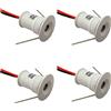 BDSHL DC12V 1W Mini Faretto LED per Interni Vetrina Bancone Incasso a soffitto Luce 4Pack, 7 Colori Chiari (Colore : Warm White 3000K, Size : 120 Degrees)