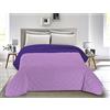 BANZAII TEXTILE INNOVATOR ONLINE Banzaii Trapuntino Una Piazza e Mezza 220x260 cm Primaverile Estivo, Copriletto Una Piazza e Mezza Double Face, Trapunta Estiva Leggera Made in Italy - Lilla/Melanzana
