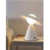 Kovalmax® Lampada da tavolo scrivania comodino lume porta lampadina e27 lumetto bianco