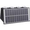 HUSHUI Lampada da Parete a LED Solare, Pannello Solare di Grandi Dimensioni, Batteria da 1800 MAh, Materiale ABS IP65, per Patio, Recinzione, Giardino, Portico, con Perline LED Ad