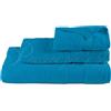 Passione per le tele Set Asciugamani in Spugna 3 pezzi Tris Bagno Viso 60x110 Ospite 40x60 Telo Doccia 100x150 in Cotone 100% Spugna 600 gr/mq (FASCIA ottanio)