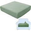 SHUOJIA Fodere per Cuscini per Divani, Protezioni per Cuscini per Sedili in Tessuto di Velluto Elasticizzato,Cuscino per Divano Fodera per mobili Coprisedile per Divano (Green,1-Seater)